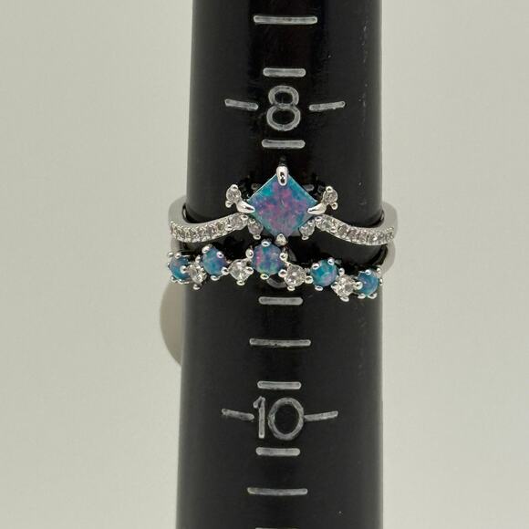 Bomb Party RBP6577 Feeling A Spark Lab Grown Emerald Fire Opal Size 9 Ring - Picture 8 of 9